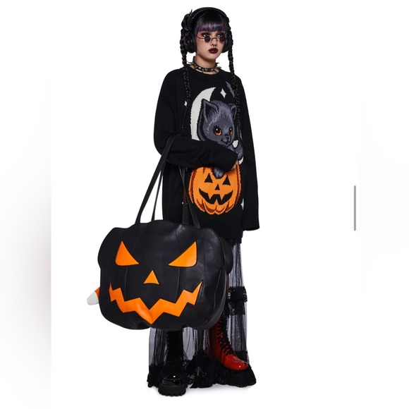 Halloween Jackolantern Tote - Picture 2 of 9